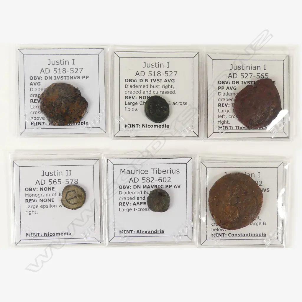 Six early Byzantine coins Image 1++
