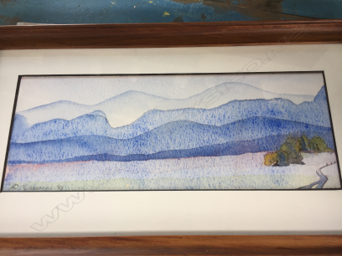 D. GREENE, LANDSCAPE, W/C SIGNED, 1987, 275 X 105mm Image 1++
