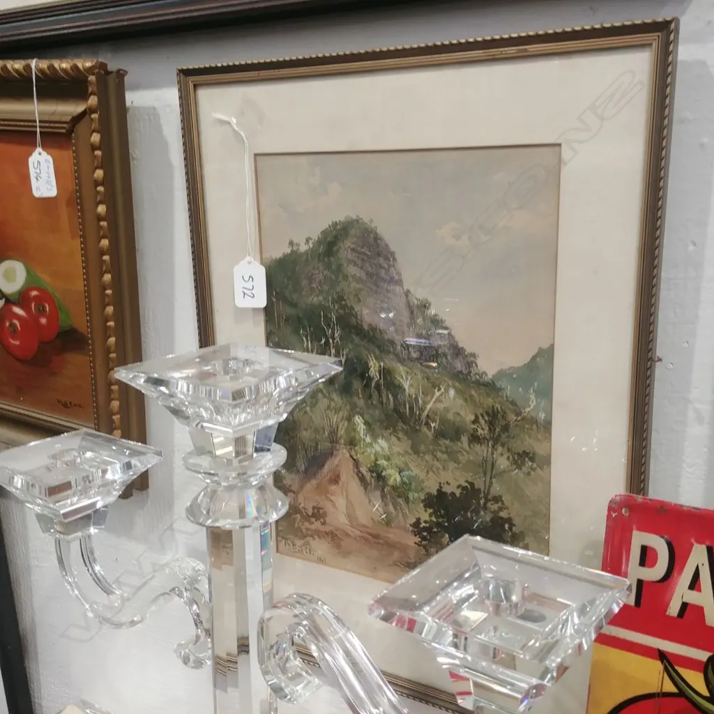 T BALL 19THC W/C LANDSCAPE 1892 Image 1++