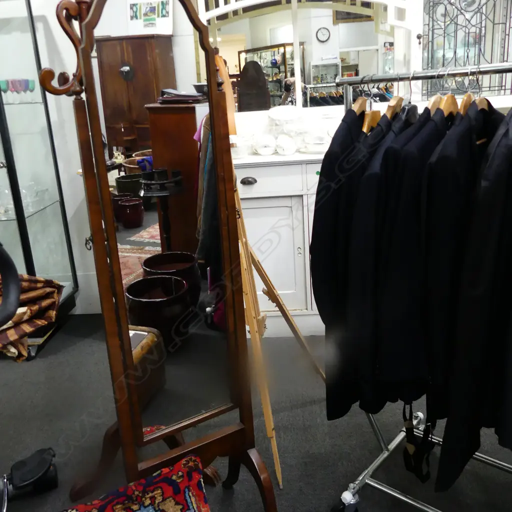 MAHOG. FULL LENGTH SWING MIRROR Image 1++