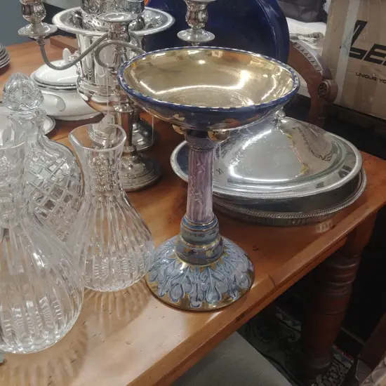 LUSTRE POTTERY TAZZA, 1995 WAIKATO ARTS AWARDS FINALIST