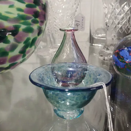 HOGLUND GLASS BOWL+VASE