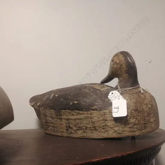 FINE OLD LGE WOODEN DUCK DECOY 14½" LONG