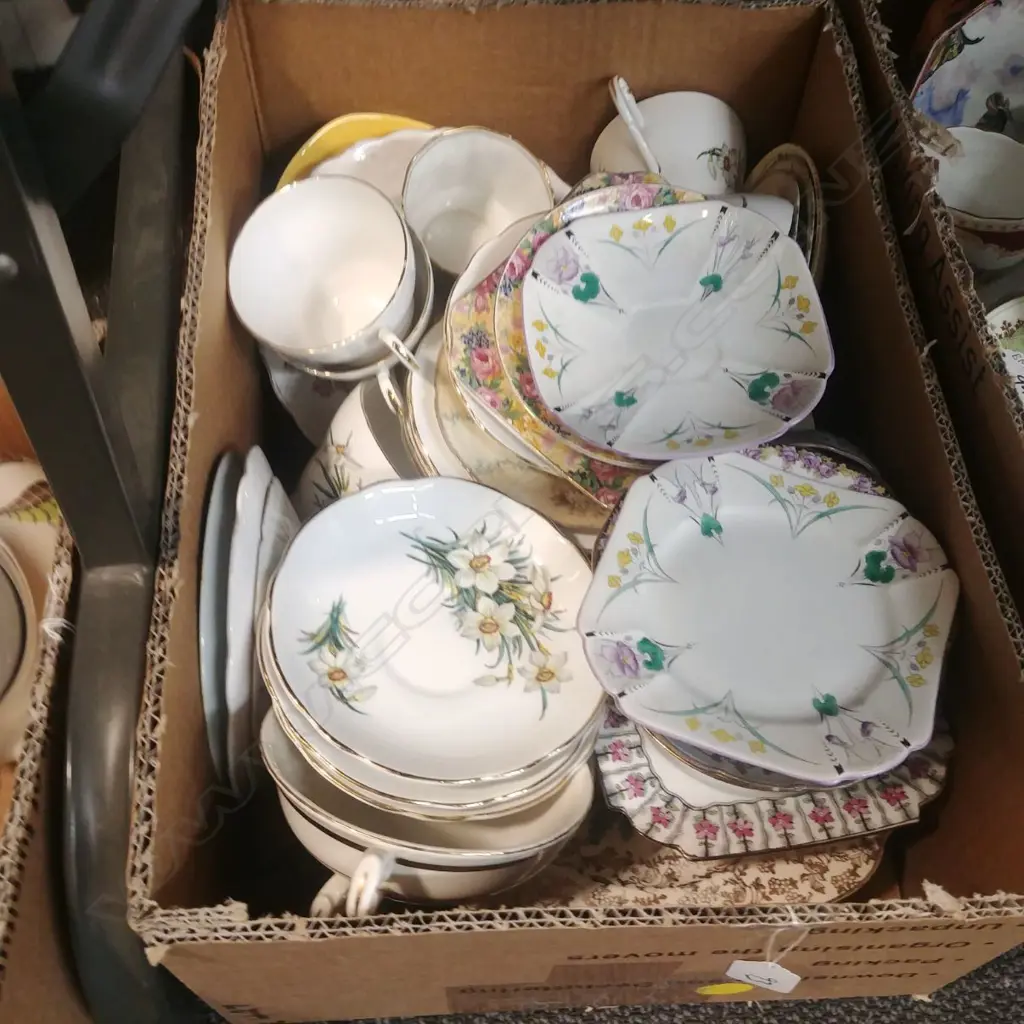 BOX OF CHINA, REGENCY TEA SET; R.A. Image 1++