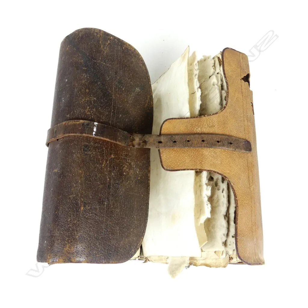 An old leather fly and cast case Image 1++