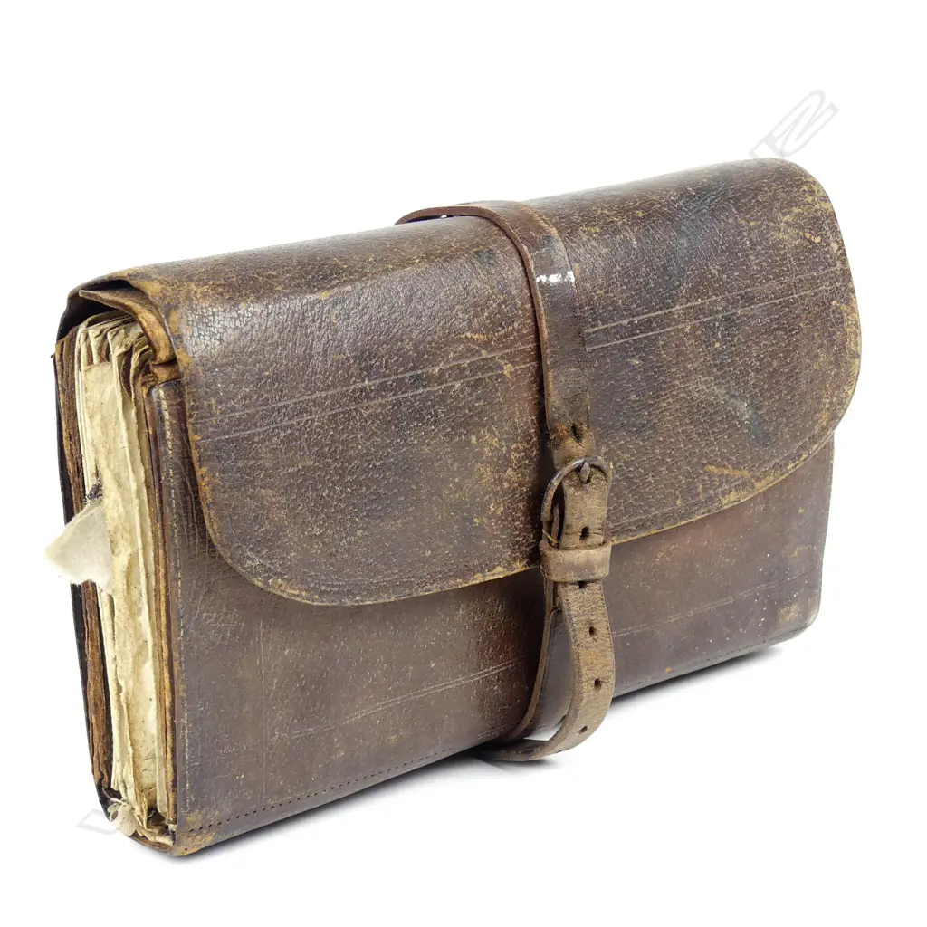 An old leather fly and cast case Image 1++