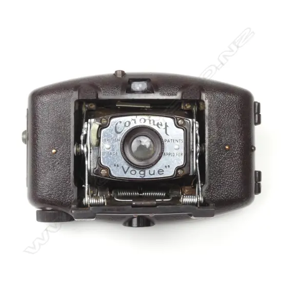 An Art Deco 1930s Bakelite Coronet Vogue folding camera