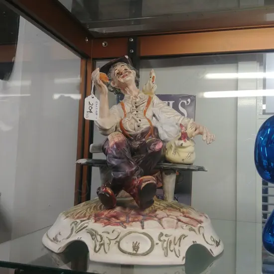 CAPIDOMONTE FIGURE A/F + PORCELAIN MARKS BOOK