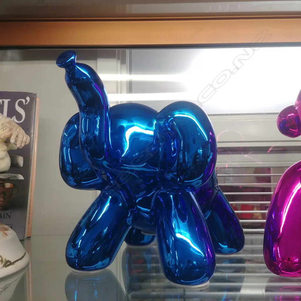 JEFF KOONS STYLE CERAMIC BALLOON MONEY BANK - ELEPHANT  Image 1++