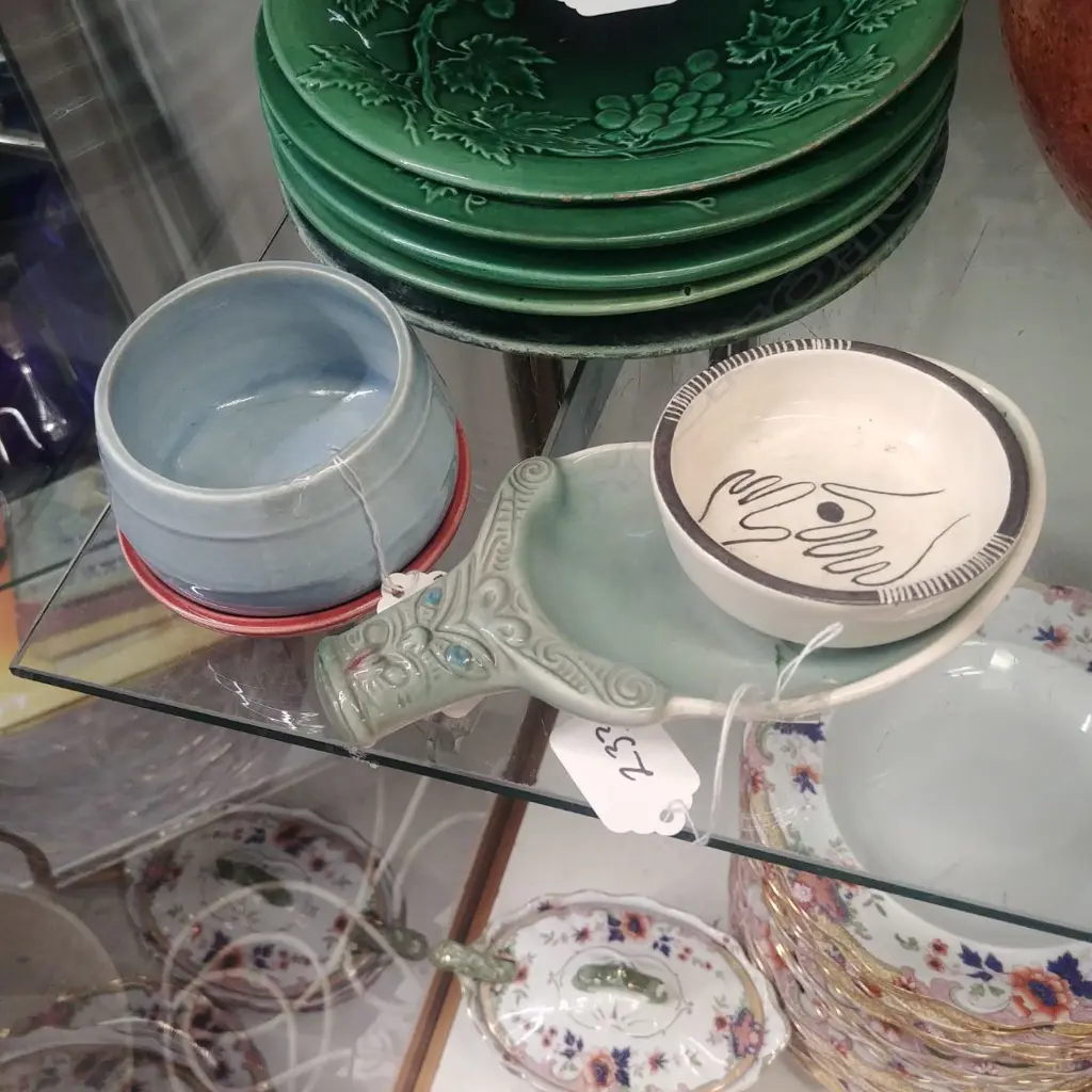 4 DISHES; TITIAN MAORI PATU, O.C STEPHENS ETC Image 1++