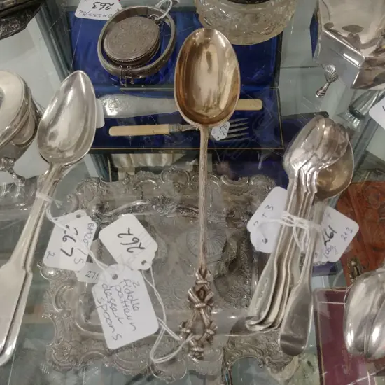 SILVER ? BRANCH HANDLED LONG SPOON