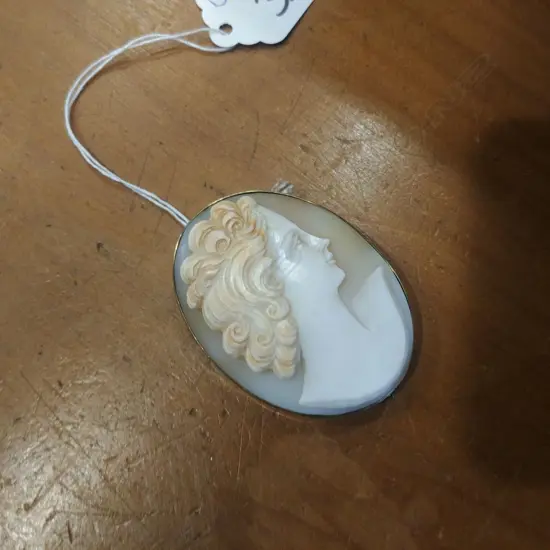 9CT GOLD FRAMED CAMEO