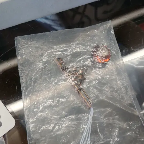 GOLD PLATED AND CITRINE BROOCH