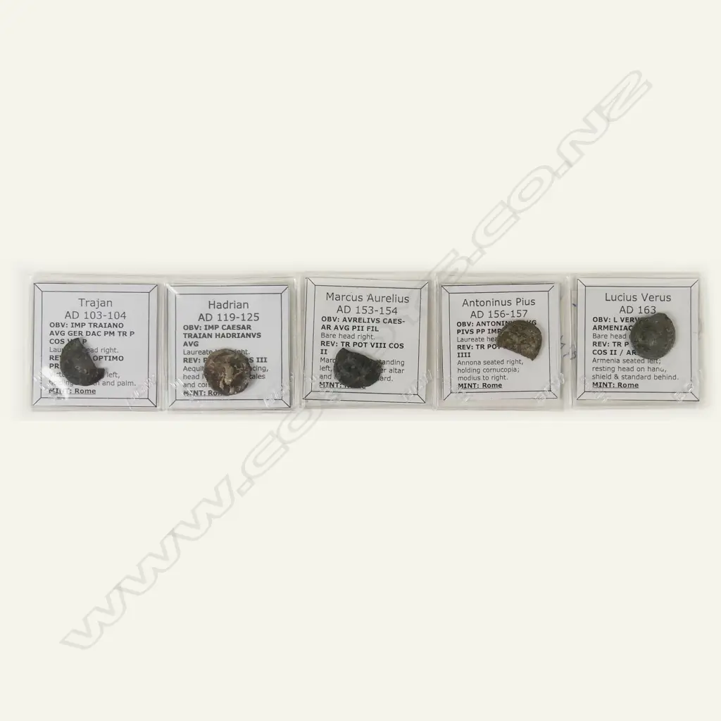 Five Roman silver denarius coins Image 1++