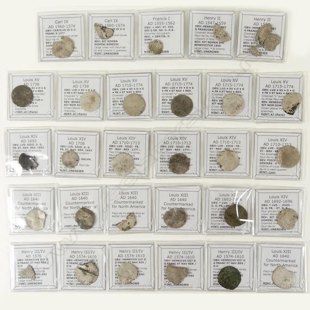 Twenty-nine French silver and copper coins Image 1++