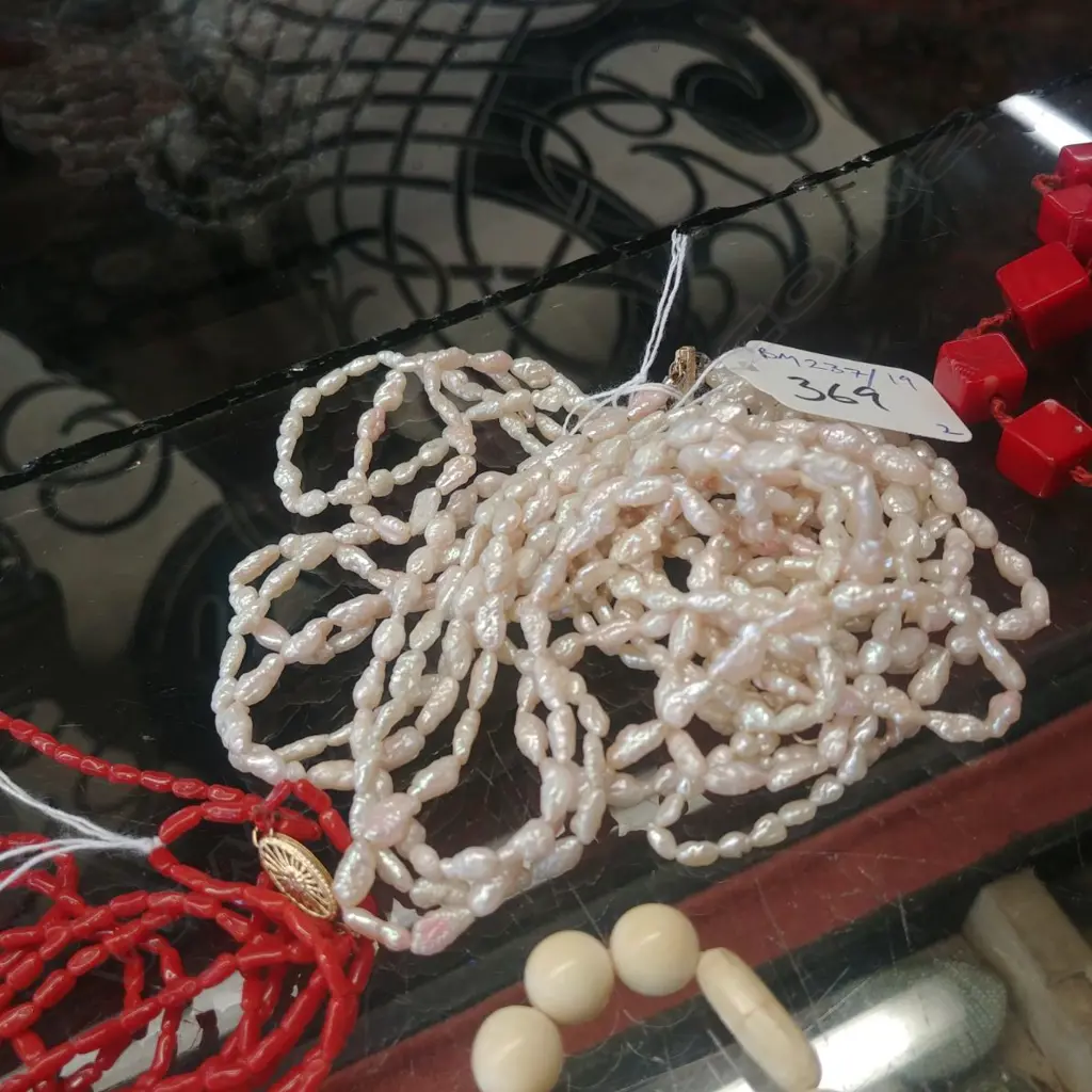 PEARL NECKLACE W/ 14K CLASP + PEARL NECKLACE  Image 1++