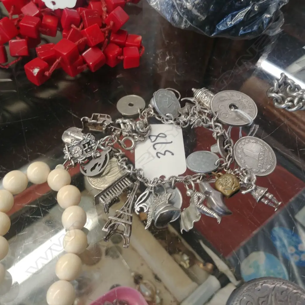 CHARM BRACELET - SOME CHARMS SILVER  Image 1++