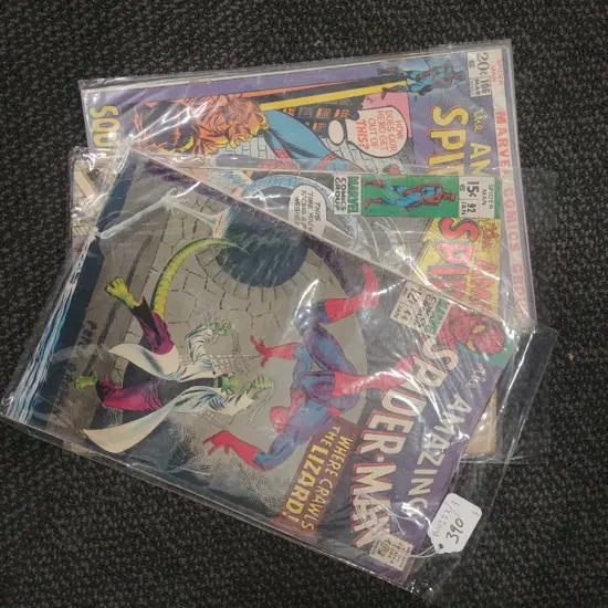 THREE VERY EARLY SPIDER-MAN COMICS IN SLEEVES #44, 92 & 106