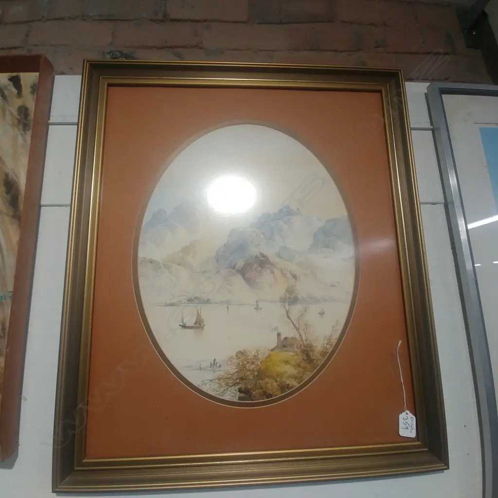 UNSIGNED W/C LAKE SCENE Image 1++