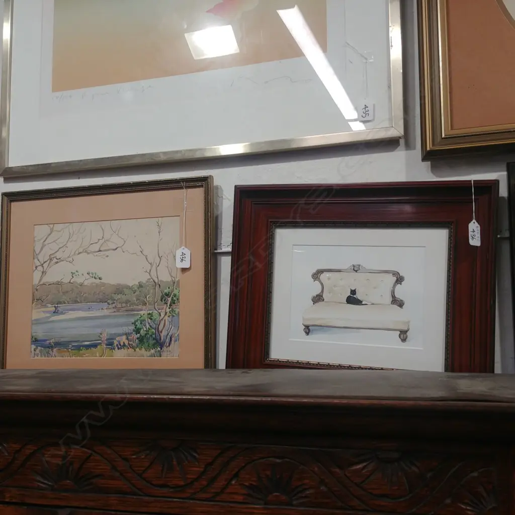 WATERCOLOURS CAT AND LANDSCAPE  Image 1++