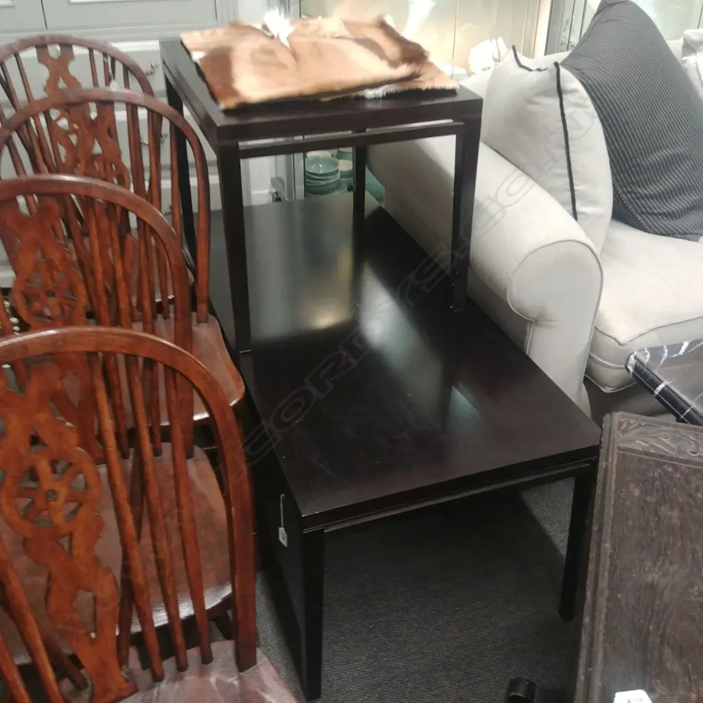 2 EBONISED COFFEE TABLES Image 1++