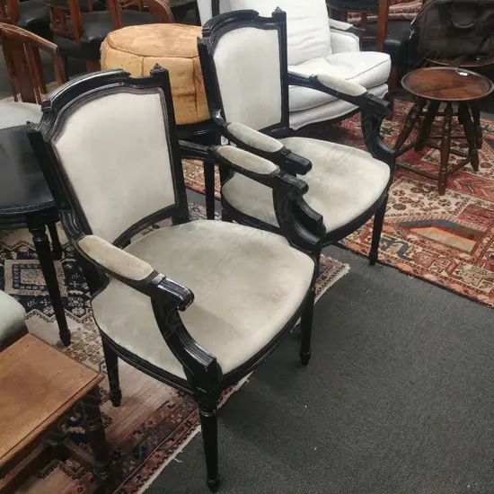 PR OF FRENCH STYLE ARMCHAIRS