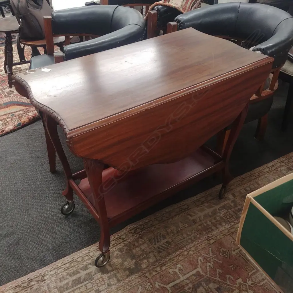 MAHOGANY TEA TROLLEY Image 1++