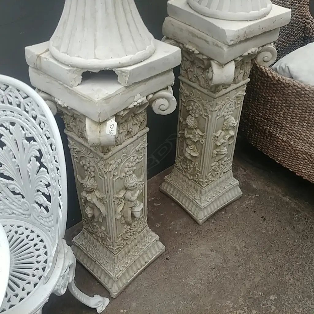 TWO COMPOSITE PLINTHS Image 1++