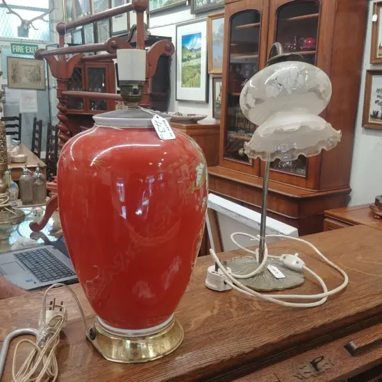 TWO LAMPS + LAMPSHADE