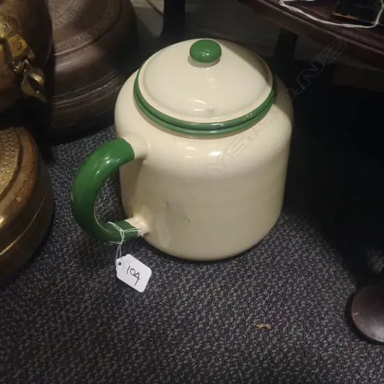 VINTAGE ENAMEL TEAPOT