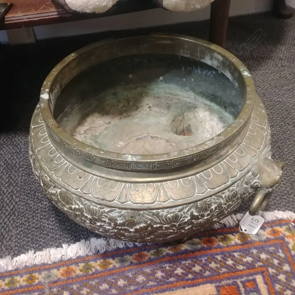 CHINESE BRASS JARDINIERE Image 1++