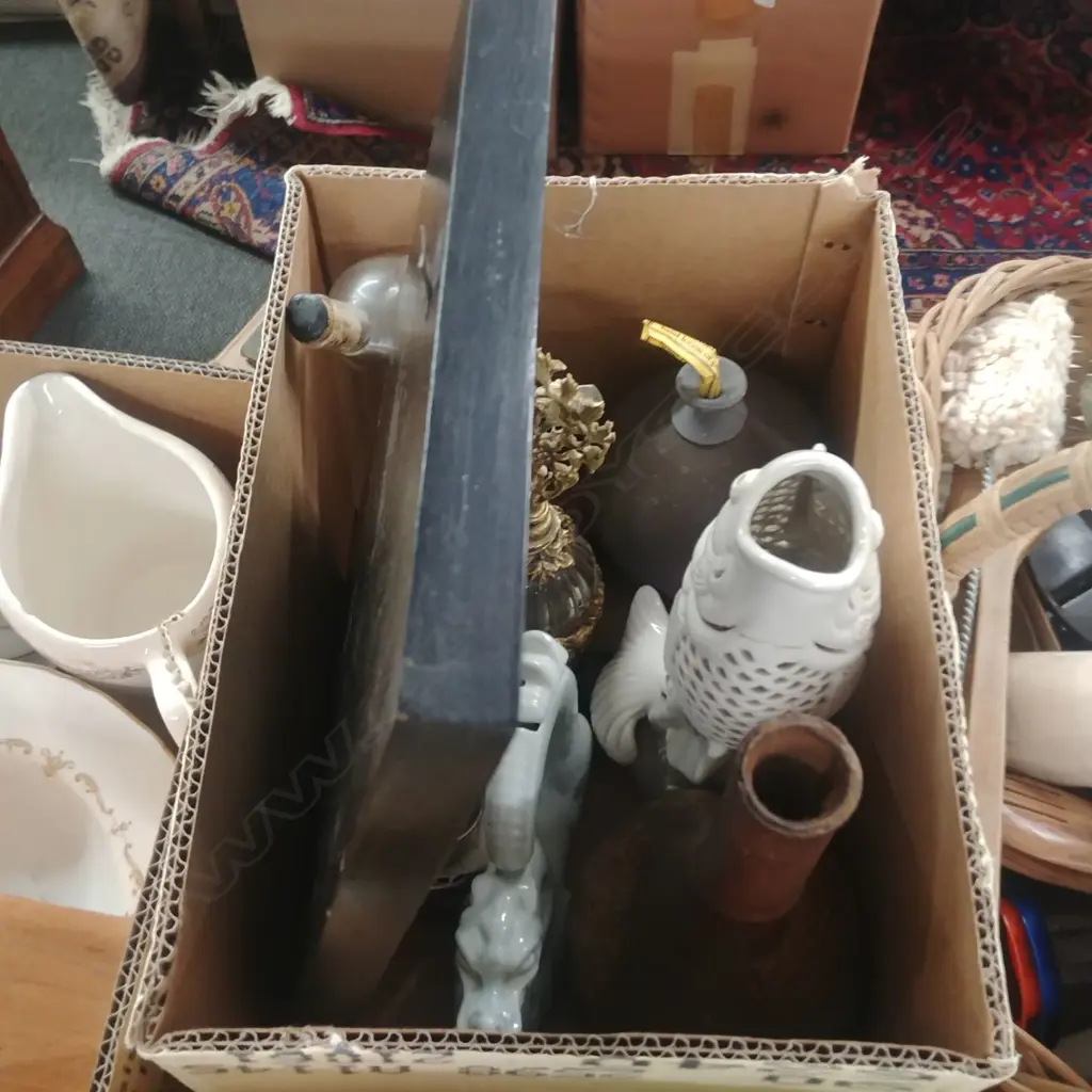 LOT ASST CERAMICS, BINOCULARS ETC Image 1++