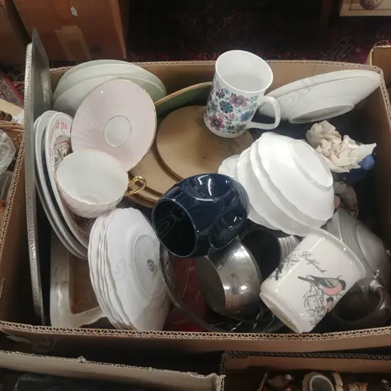 LOT PEWTER TEA SET/CHINA/ETC