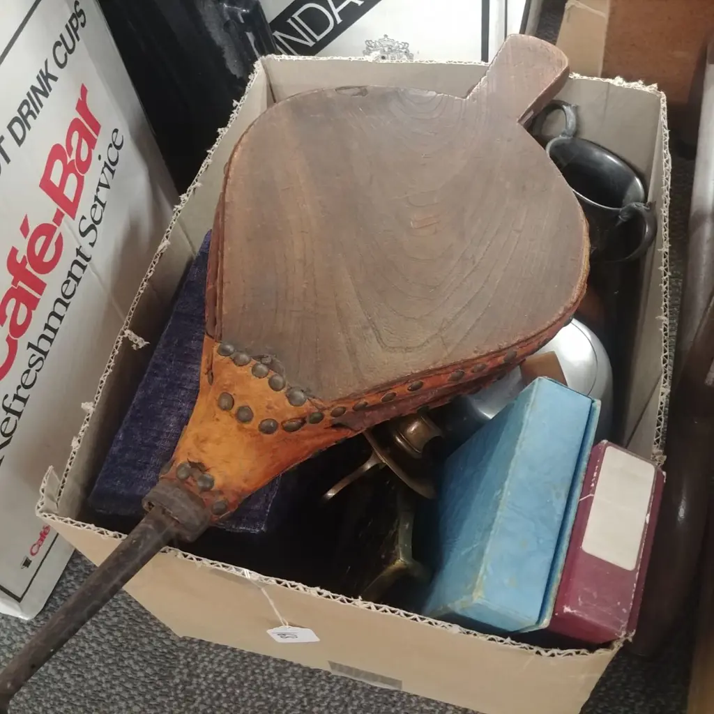  COFFEE, TEA POTS; EPNS, BRASS TRIVET; BELLOWS Image 1++