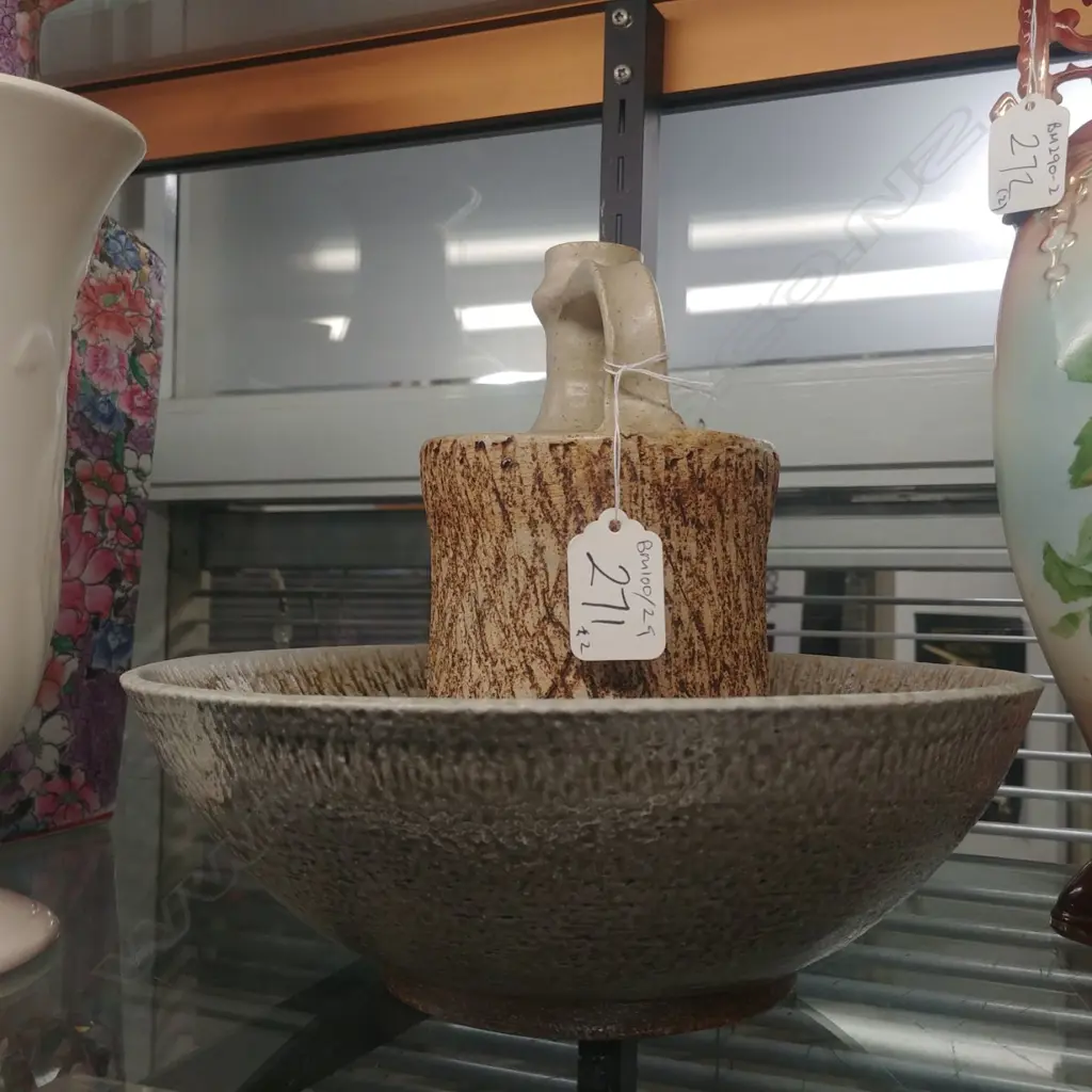 POTTERY BOWL AND JUG Image 1++