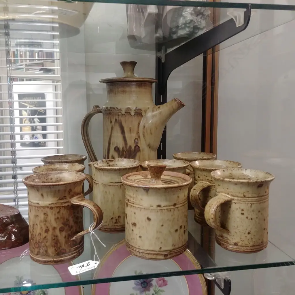 JOHN CAMPBELL STUDIO POTTERY COFFEE SET Image 1++