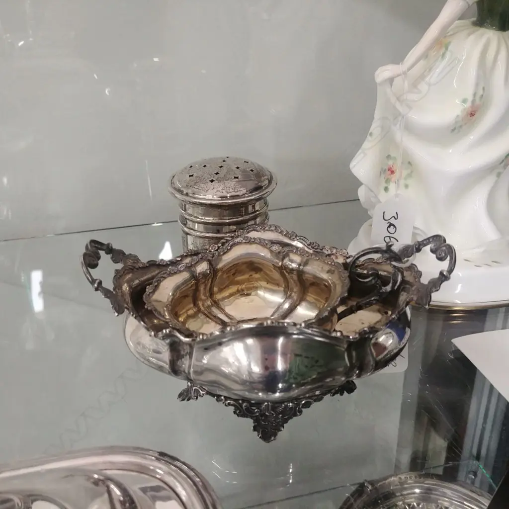 STERLING SIL. MILK, SUGAR; ICING SUGAR SHAKER Image 1++