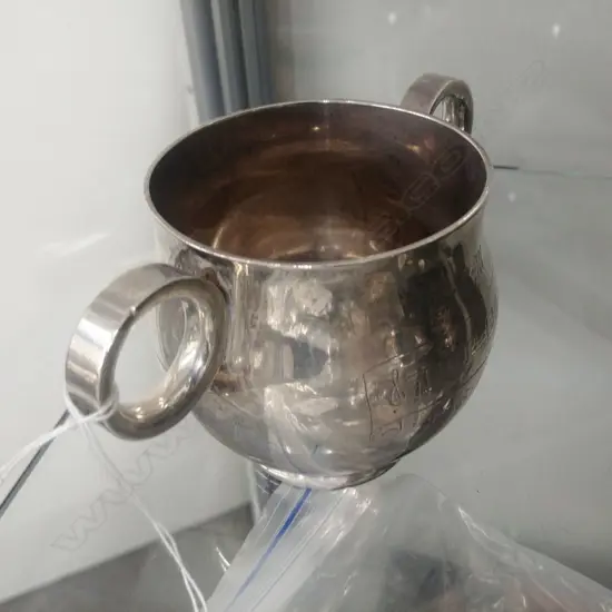 S/S DOUBLE HANDLED MUG 257g