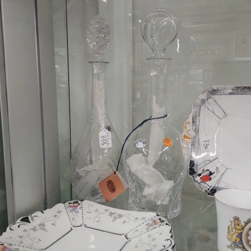 2 CUT CRYSTAL DECANTERS Image 1++