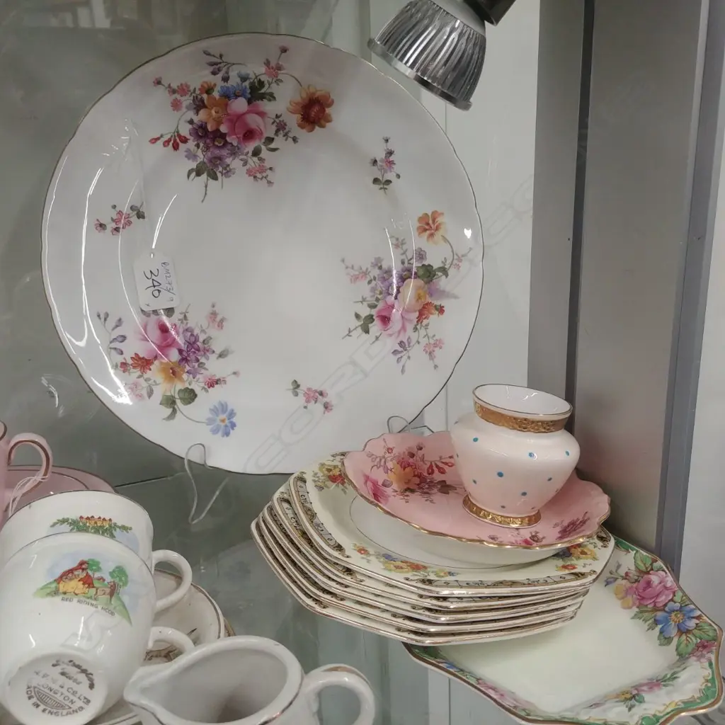 STACK OF CHINA PLATES - MEAKIN/CROWN DERBY ETC Image 1++