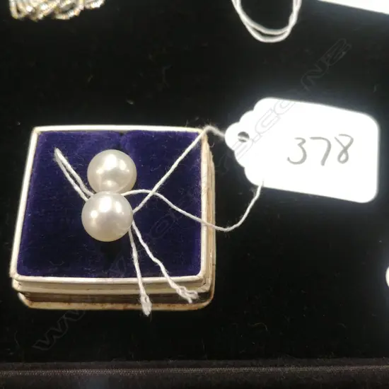 PAIR 18CT WHITE GOLD AUTORE PEARL STUD EARRINGS