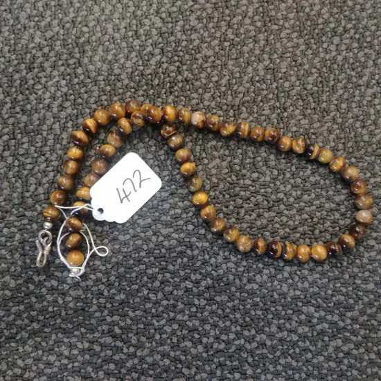 TIGER'S EYE BEAD NECKLACE