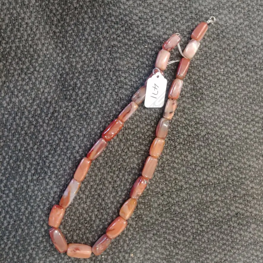OBLONG CARNELIAN NECKLACE  Image 1++