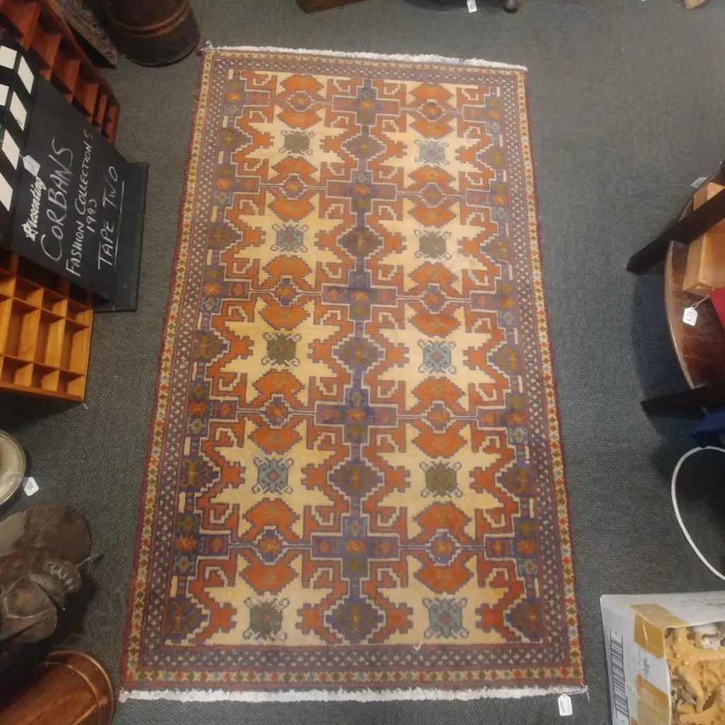 SHIRVAN HAND KNOTTED WOOL  RUG 2'10 x 4'9 Image 1++