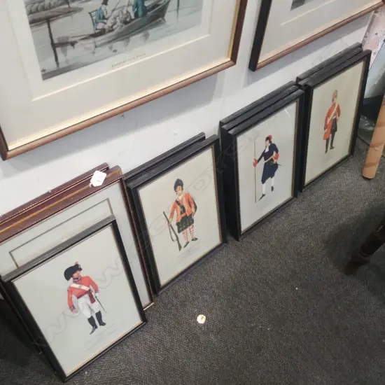 THIRTEEN MILITARY UNIFORM PRINTS