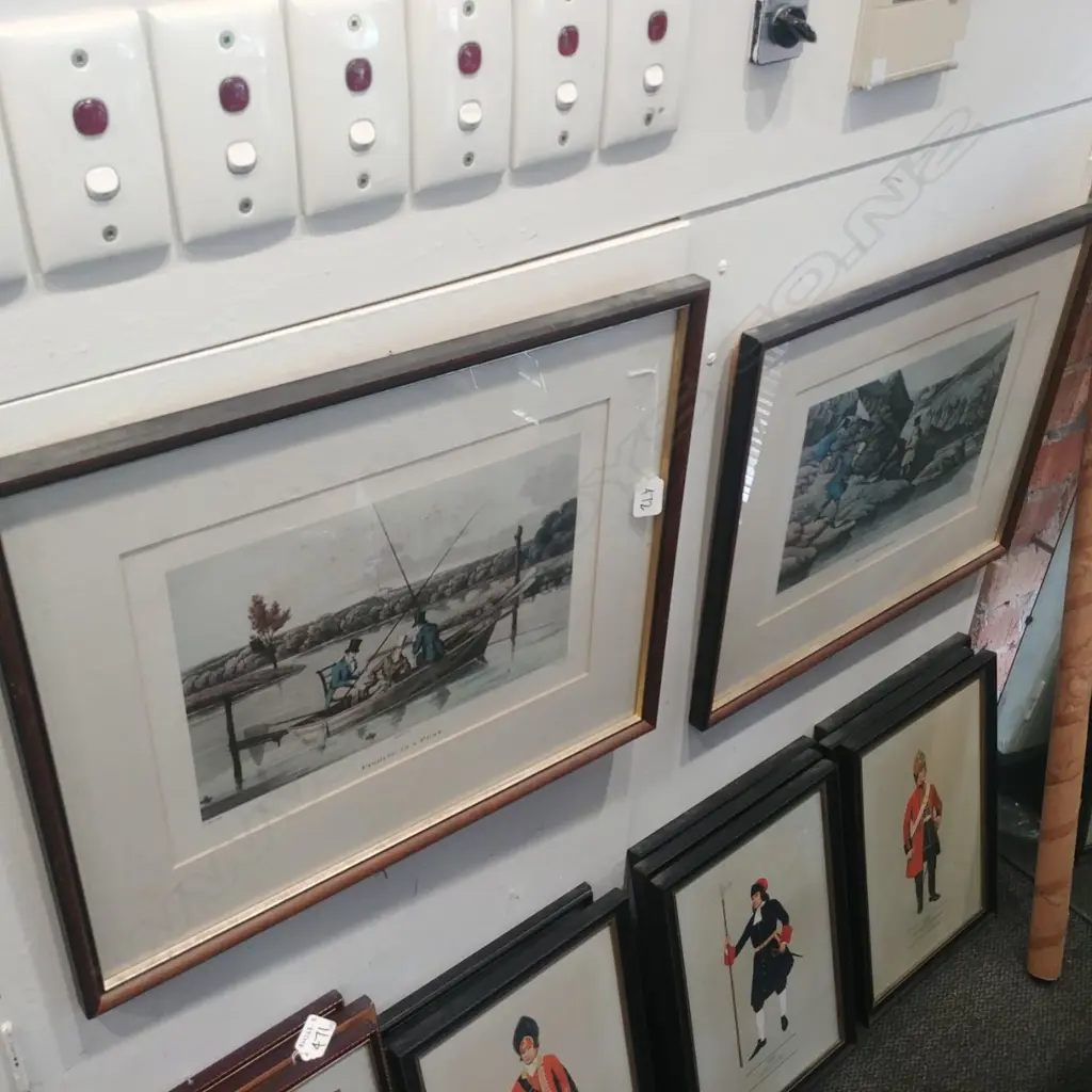 2 FRAMED FISHING PRINTS Image 1++