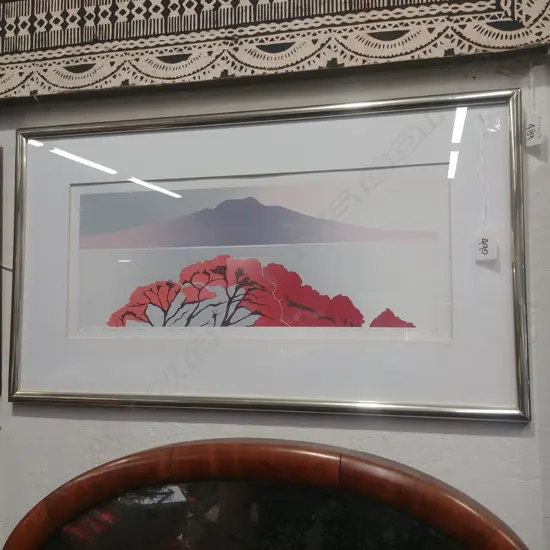 MALCOLM WARR RANGITOTO SCREENPRINT