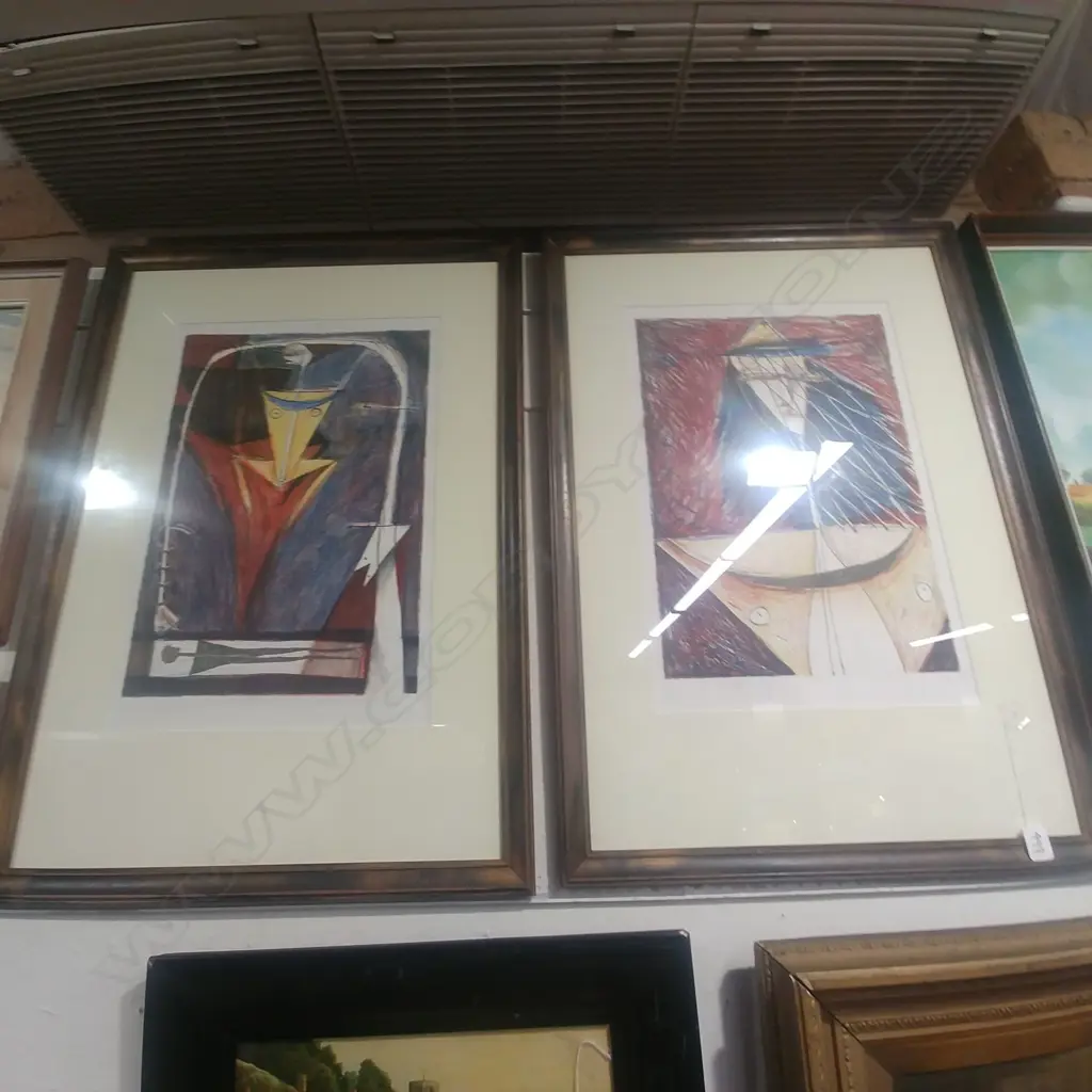 2 DELWYN WILLIAMS LITHOS 'VEILED LADY 2/12' & 'LIGHT BULB 11/16' Image 1++