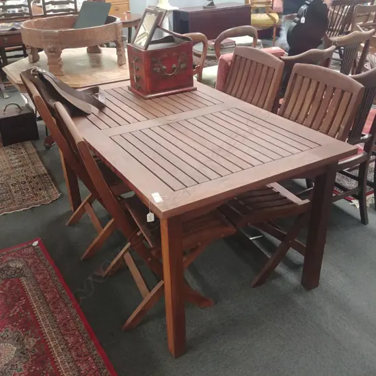 OUTDOOR DINING TABLE AND CHAIRS