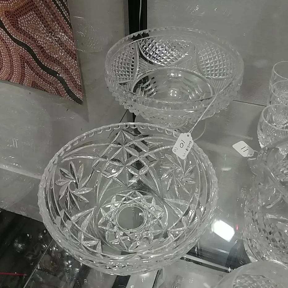 HARBRIDGE CRYSTAL BOWL + 1 OTHER  Image 1++